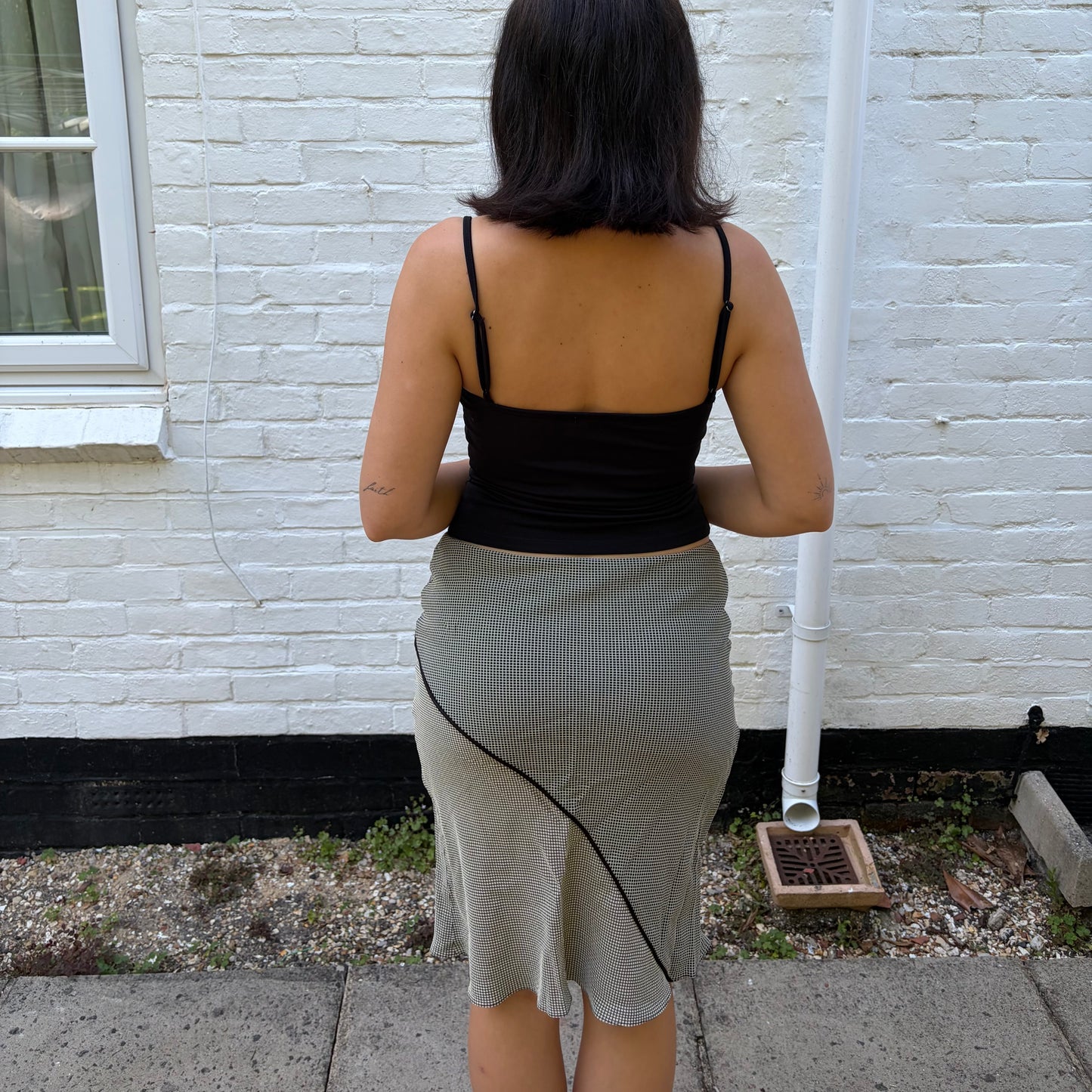 Italian Vintage Asymmetric Midi Skirt