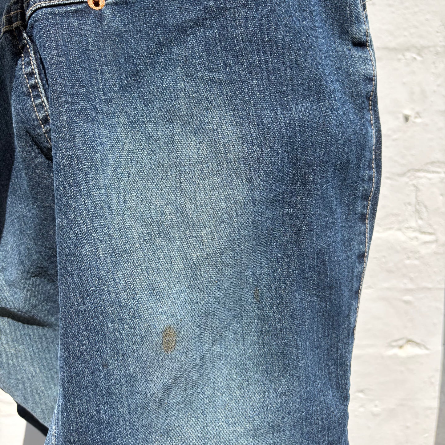 2000s Dark Wash Denim Midi Skirt | Y2K Fishtail Denim Skirt
