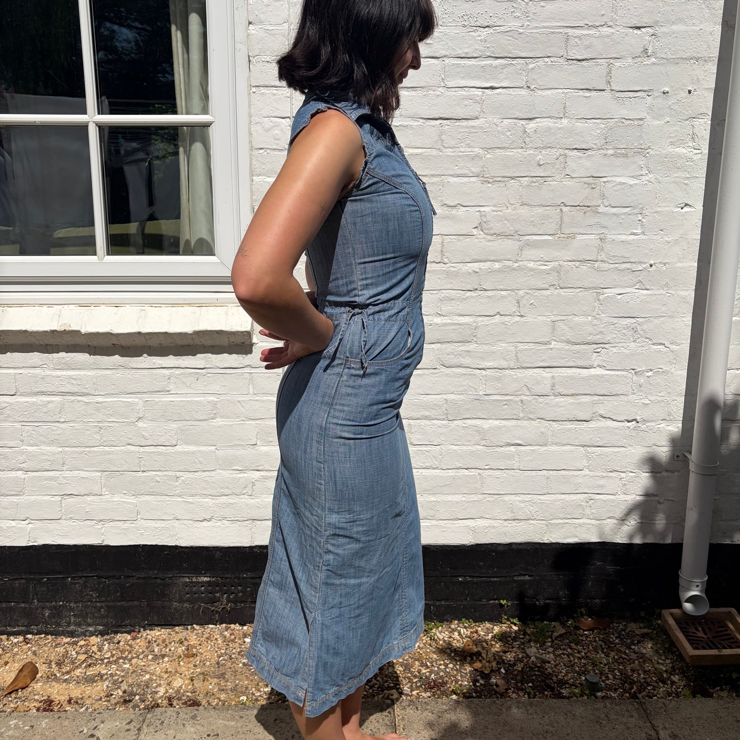 Vintage Etam Y2K Denim Midi Dress
