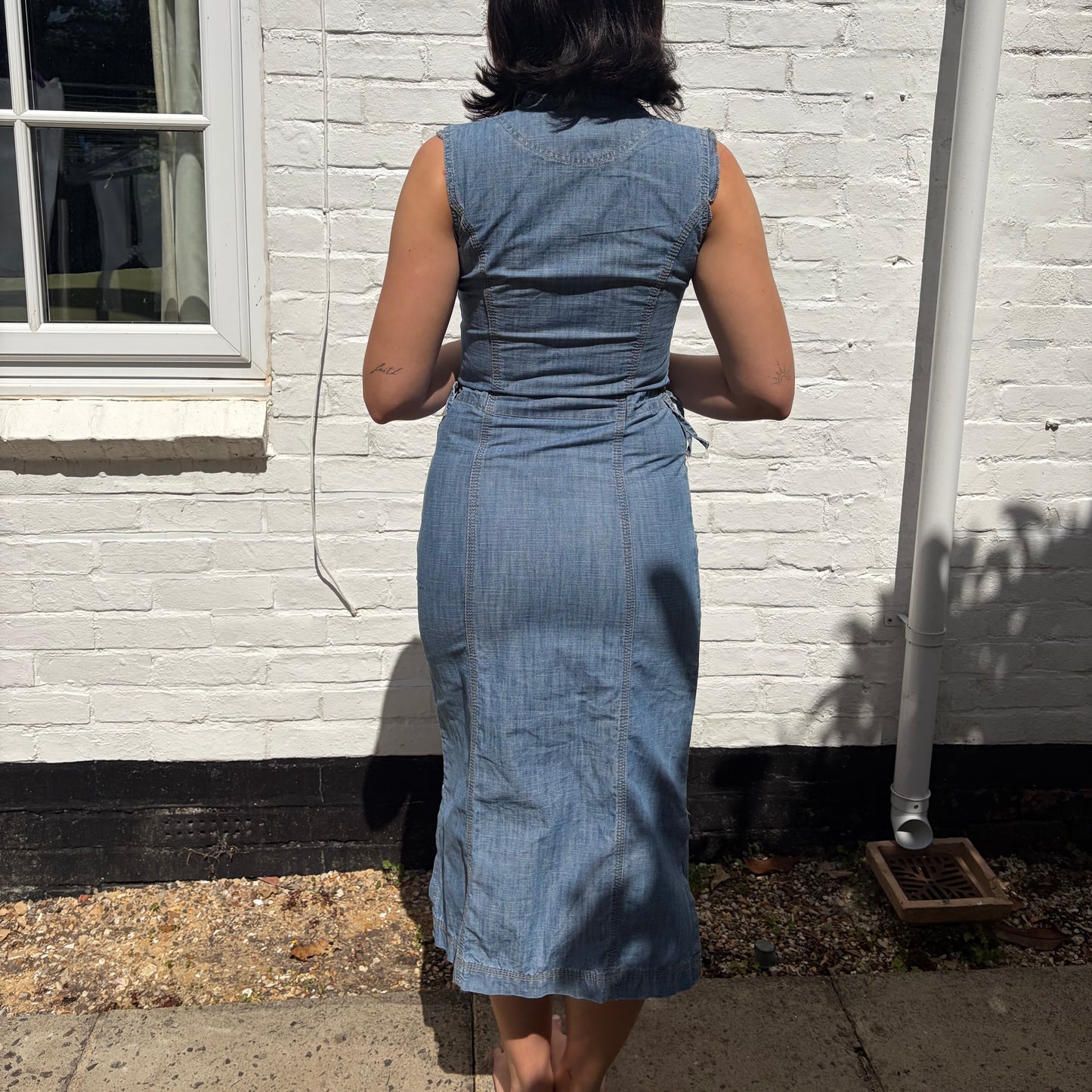 Vintage Etam Y2K Denim Midi Dress