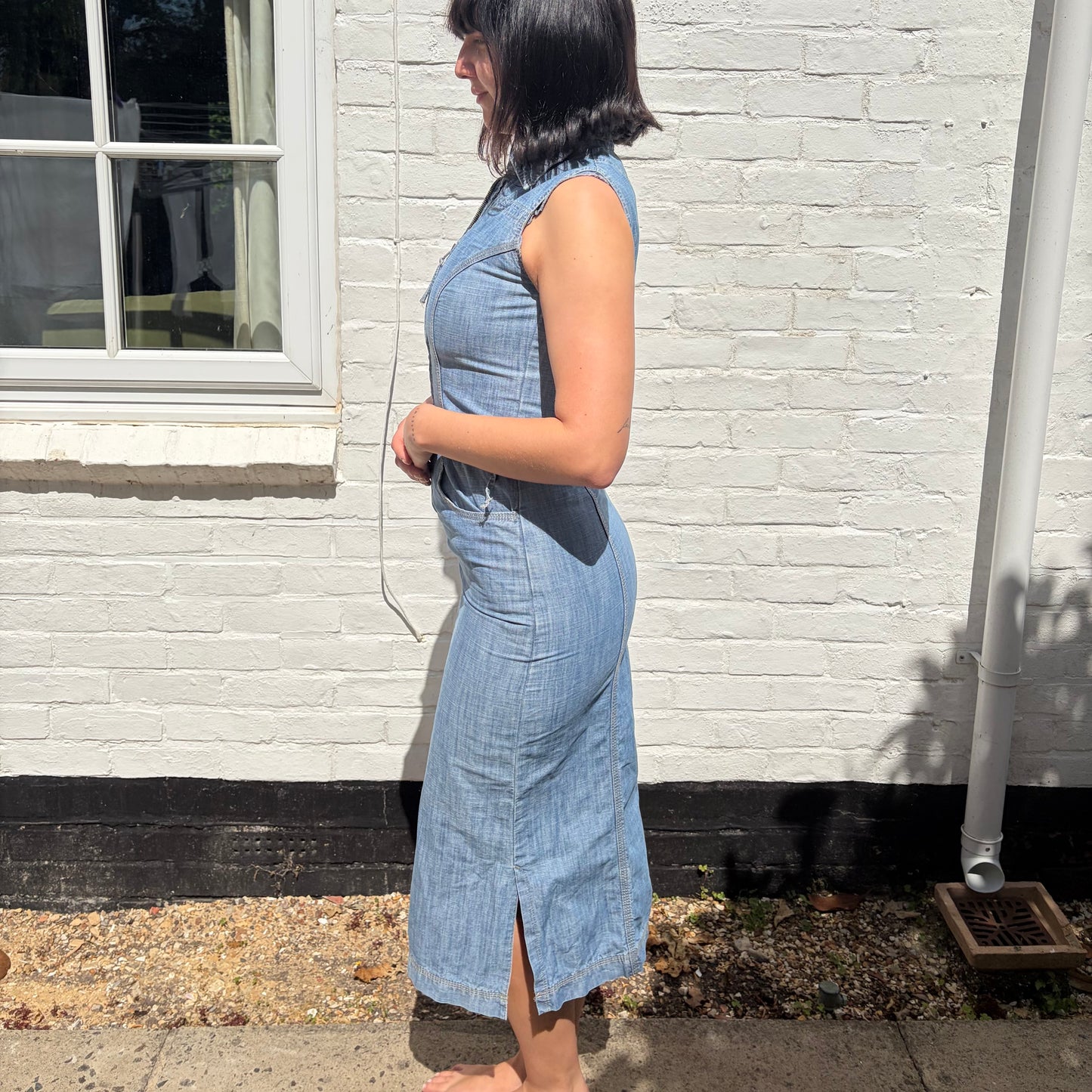 Vintage Etam Y2K Denim Midi Dress